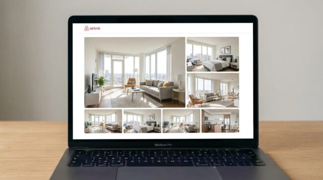 como alquilar en airbnb argentina ingresos 2026 plataforma airbnb con departamentos en alquiler en pantalla de laptop