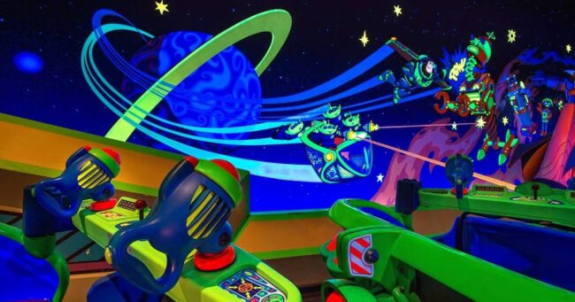 Atracción Buzz Lightyear Space Ranger Spin en Magic Kingdom de Disney World Orlando