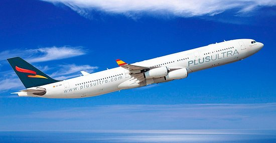 Plus Ultra ruta Buenos Aires Madrid Avión de Plus Ultra en vuelo, nuevo operador de la ruta Buenos Aires Madrid en 2026