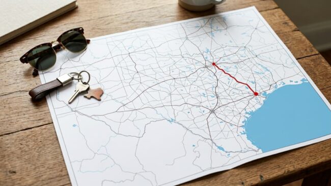 Ruta de Dallas a Houston en carro por la Interstate 45 en Texas