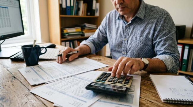 como calcular la prima vacacional 2026 paso a paso persona calculando prima vacacional con calculadora y recibos