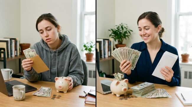 comparacion prima vacacional mal calculada vs correcta con dinero en mano