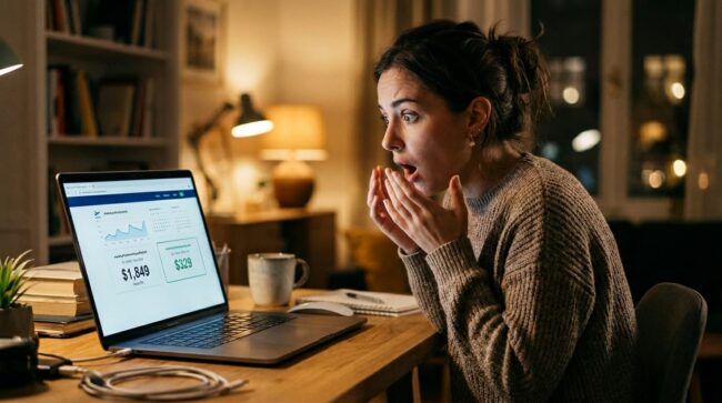 Mujer sorprendida al encontrar vuelos baratos a Estados Unidos en ciertas fechas de 2026