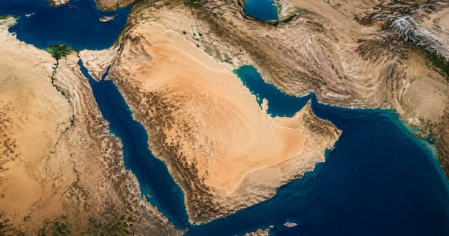 Arabia Saudita en el mapa
