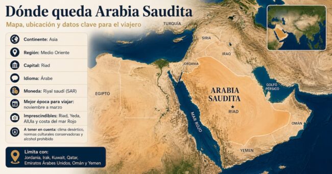 Infografía: Arabia Saudita en el mapa