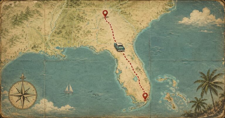 Miami a Atlanta en auto mapa ruta