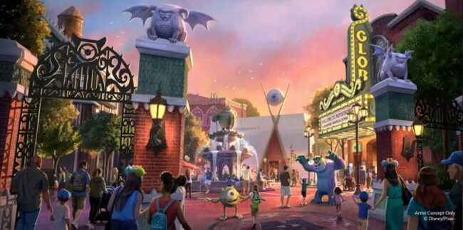 Concept art de Monstropolis, la nueva área de Monsters Inc. en Disney’s Hollywood Studios de Orlando