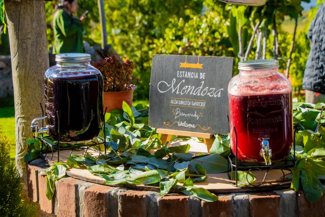 Experiencias en bodegas de Mendoza sin necesidad de conducir Bebidas servidas en dispensadores durante una experiencia de enoturismo en Mendoza