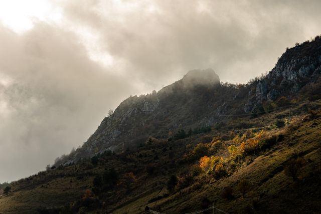Montes Cárpatos en Transilvania, Rumania Paisaje montañoso de los Cárpatos en Transilvania, Rumania
